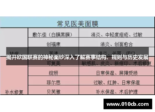 揭开欧国联赛的神秘面纱深入了解赛事结构、规则与历史发展